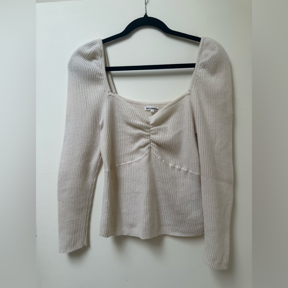 Reformation Katie Novelty Cashmere Sweater